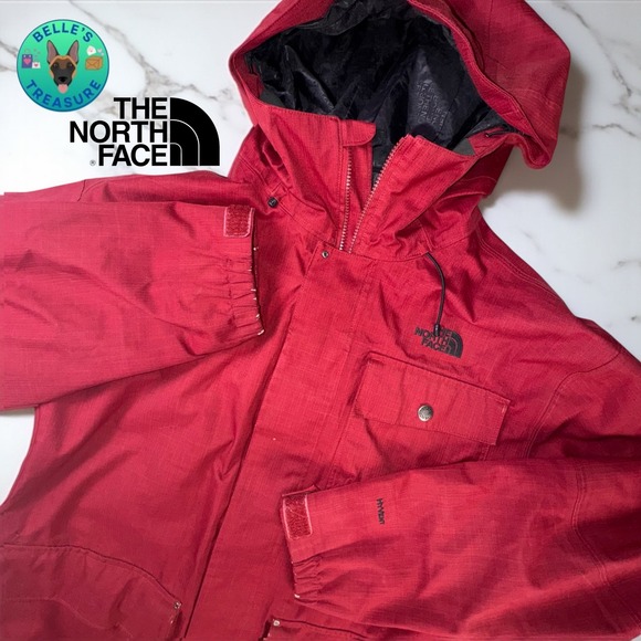 The North Face Other - The North Face Hyvent Cyptic Mens Large Red Hooded Ski Jacket Winter Jacket Snow